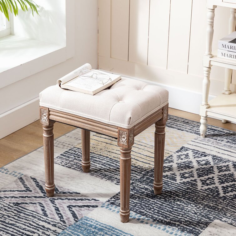 Beige discount vanity stool